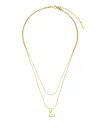 Unwritten X Moda Sport Silver Tone Water Resistant Initial Layered Necklace In Gold L