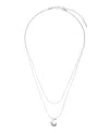 Unwritten X Moda Sport Silver Tone Water Resistant Initial Layered Necklace In Silver C