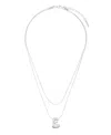 Unwritten X Moda Sport Silver Tone Water Resistant Initial Layered Necklace In Silver E