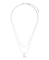 Unwritten X Moda Sport Silver Tone Water Resistant Initial Layered Necklace In Silver L