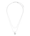 Unwritten X Moda Sport Silver Tone Water Resistant Initial Layered Necklace In Silver S