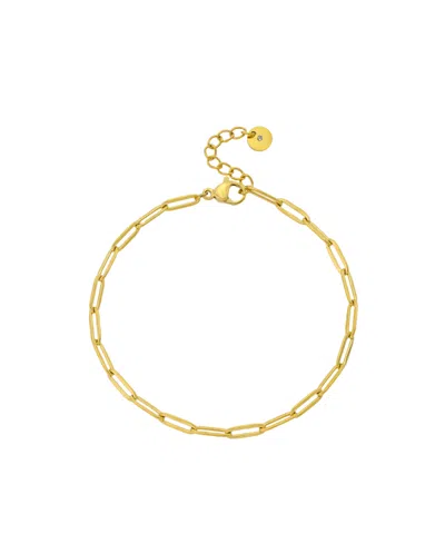 Unwritten X Moda Sport Waterproof Paperclip Chain Bracelet In Gold
