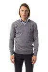 Uominitaliani V-neck Emroidered Sweater
