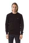 Uominitaliani Emboidered  Crew Neck Sweater In Black