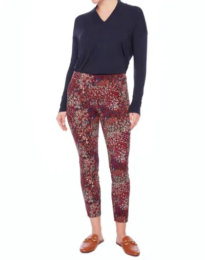 Up 28" Techno Petal Ankle Pants In Cranberry In Burgundy