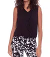 Up Asymetric Crossover Top In Black In Black