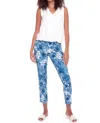 Up Back-slit Techno Ankle Pant In Ohana Print In Multi