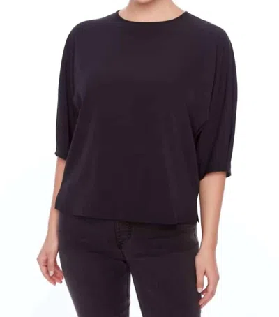 Up Clothing Vented Silk T-shirt In Black