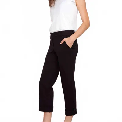 Up Compression Button Cuff Pants In Black