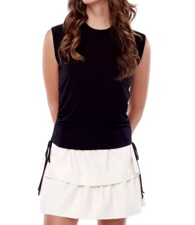 Up Drawstring Top In Black