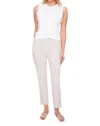 Up Textured Jacquard Ankle Pant In Stone In White