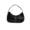 Up-fuse Women's Black / Blue The Year Two Thousand Shoulder Bag - Black Plastic And Blue Denim In Multi