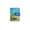 Up-fuse Women's Blue / Green Bi-fold Wallet - Blue Blocks