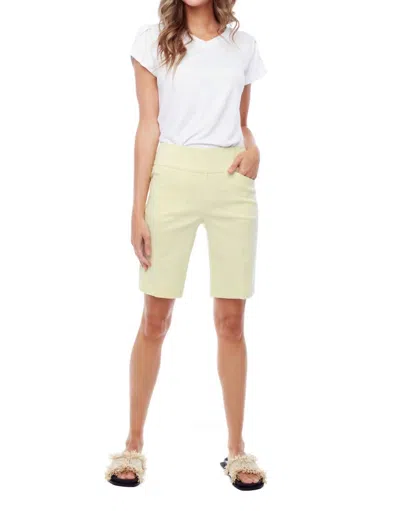 Up Green Striped Shorts In Neon Green In Yellow