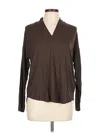 Up Long Sleeve Polo Shirt In Brown