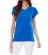 Up Petal Short Sleeve Top In Cobalt In Blue