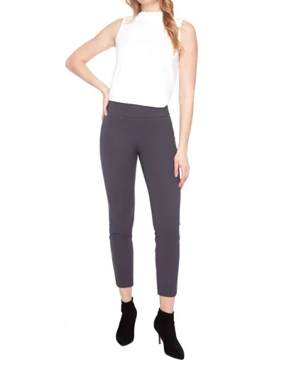 Up Petal Slit Compression Ankle Pant In Slate In Gray