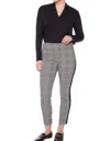 Up Plaid Techno Full Length Pant In Arctic In Gray