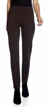 Up Ponte Full Length Slim Pants In Espresso In Brown