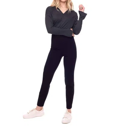 UP PONTE SLIM PINTUCK ANKLE PANT IN BLACK