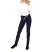 Up Precision Ponte Full-length Slim Pant In Black In Blue
