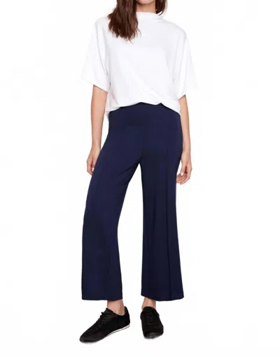 Up Provence Wide Leg Pintuck Cropped Pant In Harbor In Yellow