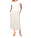 Up Solid Amalfi Wide Leg Crop In Fawn In White