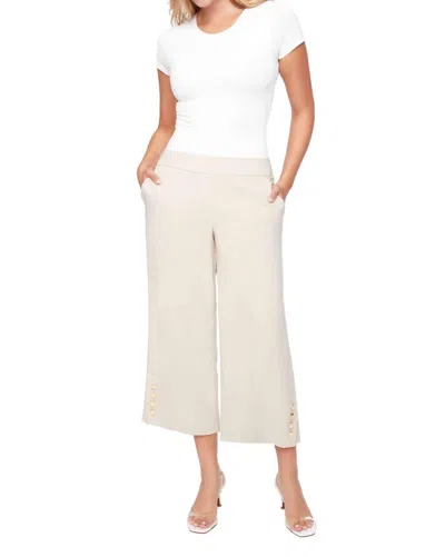 Up Solid Amalfi Wide Leg Crop In Fawn In White