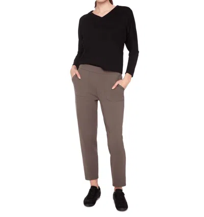 Up Solid Light Ponte Jogger In Clay In Neutral