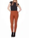 Up Solid Precision Ponte Shaping Full-length Pant In Camel In Multi