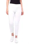 Up Ponte Slim Pintuck Ankle Pant In Cloud In White