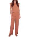 Up Wide Leg Vegan Silk Pant In Mocha
