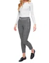 Up Sparkle Slim Ankle Pant In Black & White In White