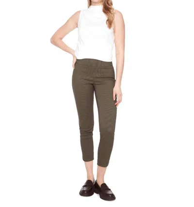 Up Textured Techno Petal-slit Pant In Moss In Pink