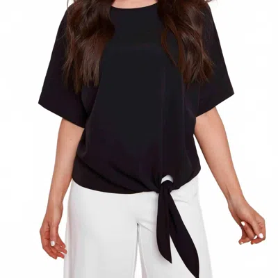 Up Tie Knot Top In Black