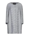 Up To Be Woman Overcoat & Trench Coat Midnight Blue Size 10 Polyester In White