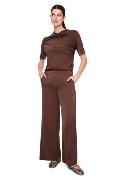 Up Wide Leg Belize Pants In Brown