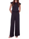 UP WIDE LEG VEGAN SILK PANT IN BLACK