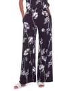 Up Wildflower Silk Pant In Black Print In Black
