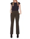 Up Solid Ponte Full Length Boot Cut Pant In Fern In Gray