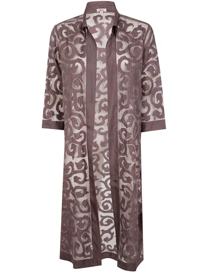 Upavita Cappotto Longo "overlay Coat" In Multi