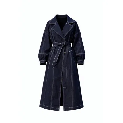 Up-fuse Women's Blue Indigo Coat