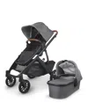 Uppababy Vista V2 Stroller In Greyson - Charcoal Mélange Carbon Fram