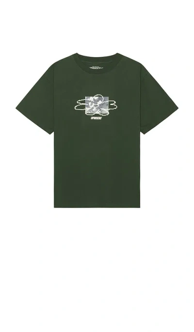 Uprisers House Of Flowers Tee In Forest Green