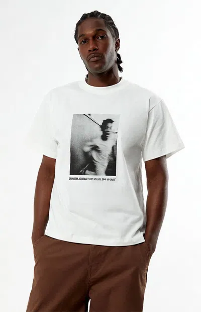 Uprisers Men's Family Drive X Uniform Journal Keep Smiling T-shirt In Cream In White