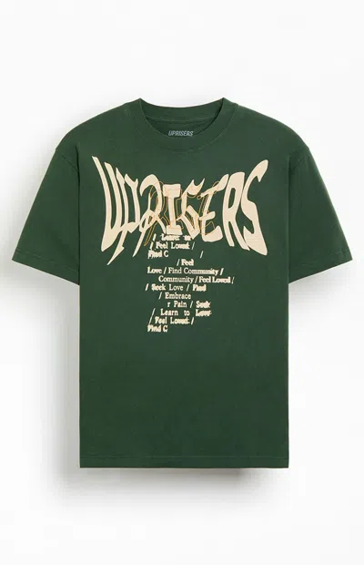 Uprisers Men's Warped Dream T-shirt In Green