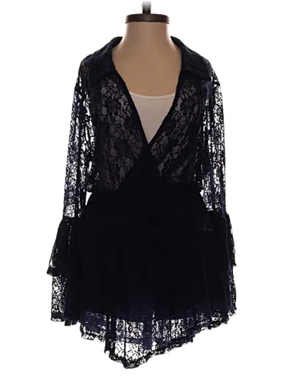 Pre-owned Ups & Downs Romper In Black