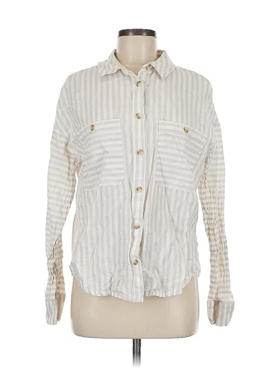 Pre-owned Upwest Long Sleeve Button Down Shirt In White