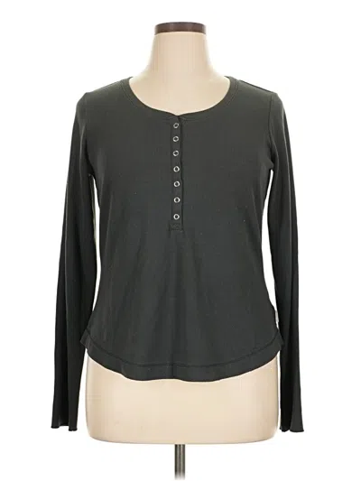 Pre-owned Upwest Long Sleeve Henley Shirt In Gray