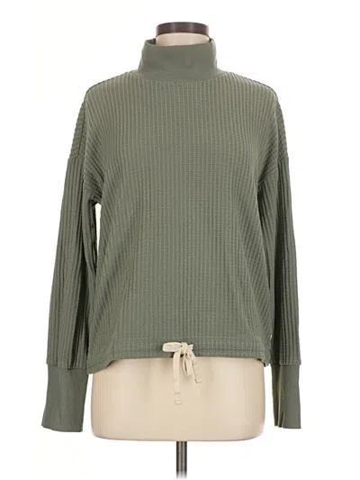 Pre-owned Upwest Long Sleeve Top Green Turtleneck Tops